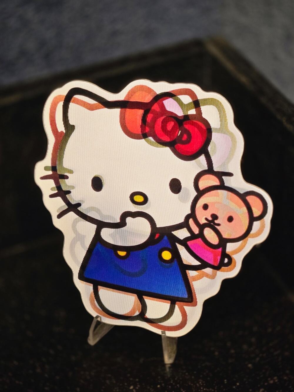 Hello Kitty Cute 3D Motion Lenticular Car Laptop Decal Sticker Peeker